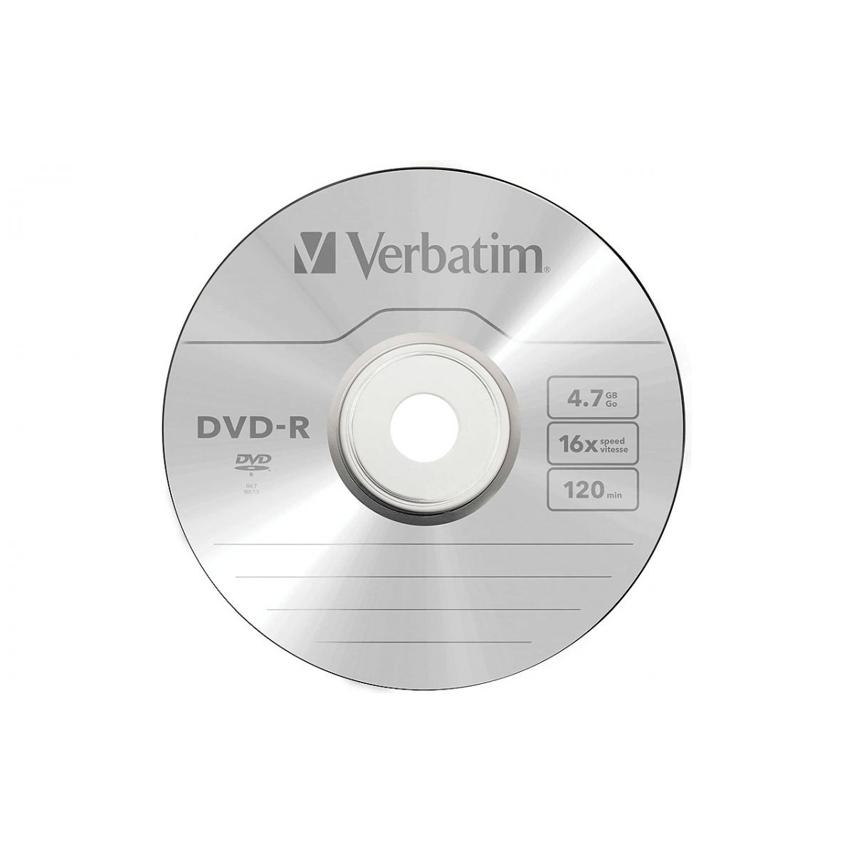 Verbatim DVD+R 4.7GB 16x 100 Units Silver